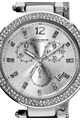 AKRIBOS XXIV Ceas cronograf argintiu cu diamante Femei