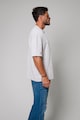 uFIT Памучна тениска с овално деколте и захабен ефект Мъже