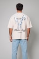 uFIT Памучна тениска с овално деколте и надписи Мъже