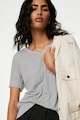 Marks & Spencer Csíkos lenvászon és modál póló női