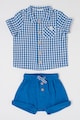 United Colors of Benetton Kockás ing és rövidnadrág szett Fiú