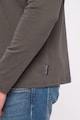 Lee Cooper Памучна блуза с щампа на лого, тъмнокафяво Мъже