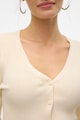 Vero Moda V-nyakú bordázott kardigán női