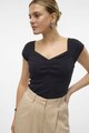 Vero Moda Тениска Julieta от органичен памук с шпиц Жени