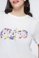 Fiorella Rubino Тениска с флорален детайл и надпис Жени