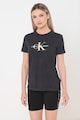 CALVIN KLEIN JEANS Памучна тениска с овално деколте и лого Жени