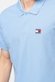 Tommy Jeans Galléros pamutpóló logós részlettel a mellrészen férfi