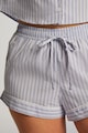 Hunkemoller Pantaloni scurti de pijama din bumbac cu model in dungi Femei