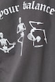KOTON Тениска с овално деколте и графична шарка Жени
