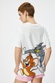 KOTON Тениска с овално деколте и шарка на Tom&Jerry Жени