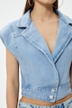 KOTON Vesta crop de denim Femei