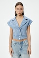 KOTON Vesta crop de denim Femei