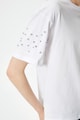 KOTON Kerek nyakú póló strasszköves rátétekkel női