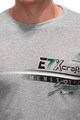 EDOTI Памучна тениска с овално деколте и надпис Мъже