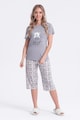 EDOTI Pijama de bumbac cu imprimeu grafic Femei