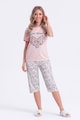 EDOTI Pijama de bumbac cu imprimeu grafic Femei
