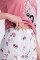 EDOTI Pijama cu pantaloni scurti si imprimeu grafic Femei