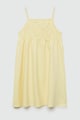 Mango Памучна рокля Meri с квадртатно деколте Момичета