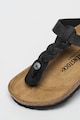 Birkenstock Gizeh nubukbőr papucs fonott pántokkal női