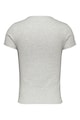 Tommy Jeans Szűk fazonú organikuspamut tartalmú bordázott póló női