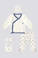 U.S. Polo Assn. Памучна блуза, панталон, шапка, чорапи и лигавник, 6 части Момчета
