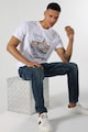COLIN'S Kerek nyakú póló mintával férfi