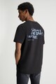 CALVIN KLEIN JEANS Тениска от органичен памук с надписи и лого Мъже