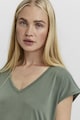 Vero Moda V-nyakú egyszínű póló női