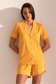 Sofiaman Ana modáltartalmú rövid pizsama hajtókás gallérral női
