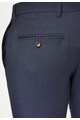 NEXT Pantaloni eleganti slim fit bleumarin din amestec de lana Barbati