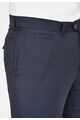 NEXT Pantaloni eleganti slim fit bleumarin din amestec de lana Barbati