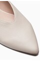 NEXT Pantofi slingback alb prafuit de piele cu varf ascutit Femei