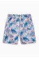 NEXT Pantaloni scurti albastru cu roz pastel si imprimeu tropical Baieti