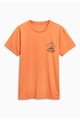 NEXT Tricou oranj cu imprimeu pe piept Barbati