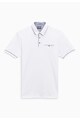 NEXT Tricou polo slim fit alb cu accente gri Barbati