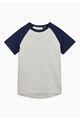 NEXT Tricou gri si bleumarin cu maneci raglan Baieti