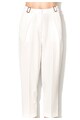 Sisley Pantaloni albi 3/4 din amestec de lyocell Femei