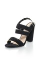 Big Star Sandale slingback negre cu toc masiv Femei