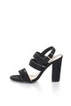 Big Star Sandale slingback negre cu toc masiv Femei