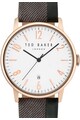 Ted Baker Ceas gri cu auriu rose Barbati