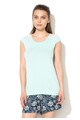 Skiny Tricou de casa lung albastru aqua Blue Horizon Femei