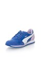 Puma Pantofi sport albastru si lila cu piele intoarsa ST Runner L Baieti