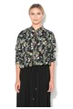 Yumi Jacheta bomber neagra cu imprimeu floral Femei