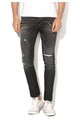 Jack & Jones Blugi slim fit negru stins cu aspect deteriorat Barbati