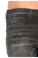 Jack & Jones Blugi slim fit negru stins cu aspect deteriorat Barbati