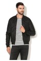 Jack & Jones Jacheta bomber neagra de piele sintetica Maison Barbati