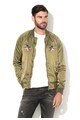 Jack & Jones Jacheta bomber verde oliv cu broderii Dragon Barbati