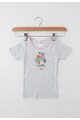 Absorba Детска тениска в сив меланж с шарка Момичета