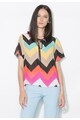 Zee Lane Collection Bluza multicolora cu imprimeu si croiala lejera Femei