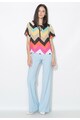 Zee Lane Collection Bluza multicolora cu imprimeu si croiala lejera Femei